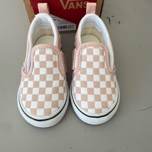 Vans Color Theory Checkerboard Slip-On Shoes - Pink and White